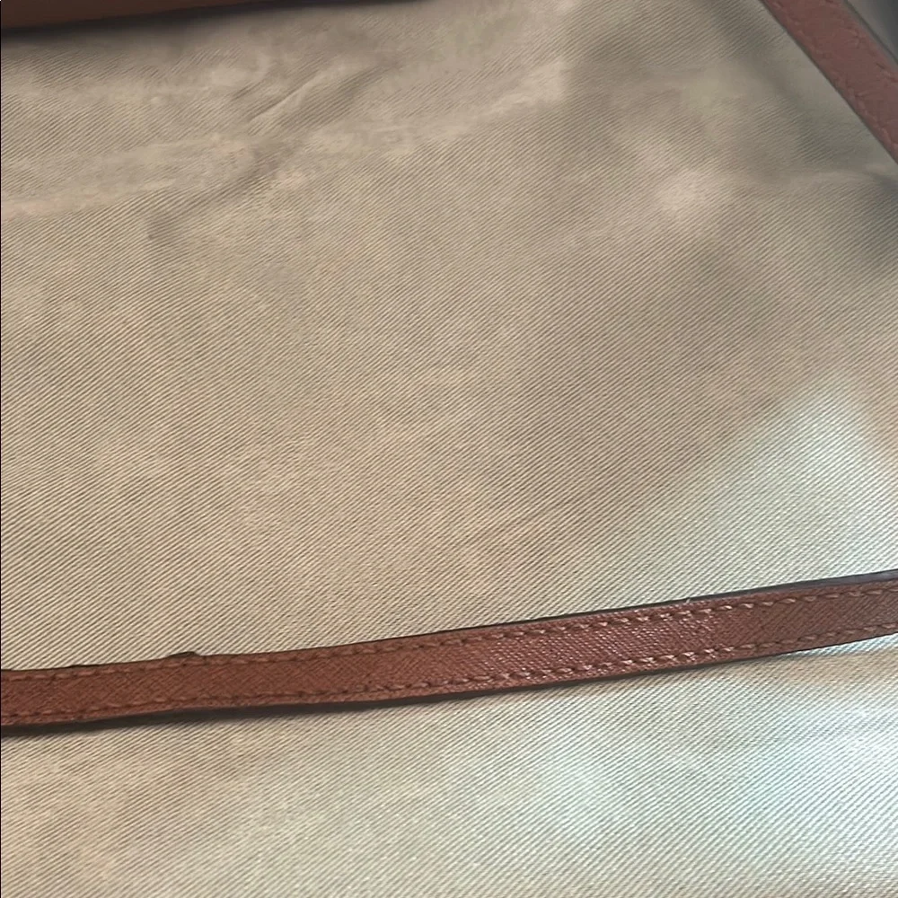 Michael Kors Brown Leather Crossbody Bag with Chain Strap